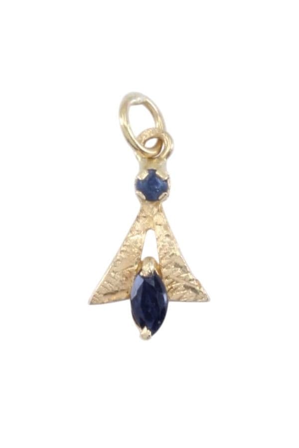 PENDENTIF SAPHIRS — vue 1