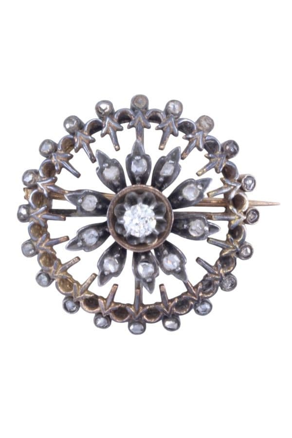 BROCHE ANCIENNE DIAMANTS — vue 1