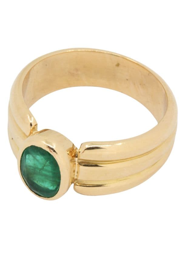 BAGUE MODERNE EMERAUDE — vue 2