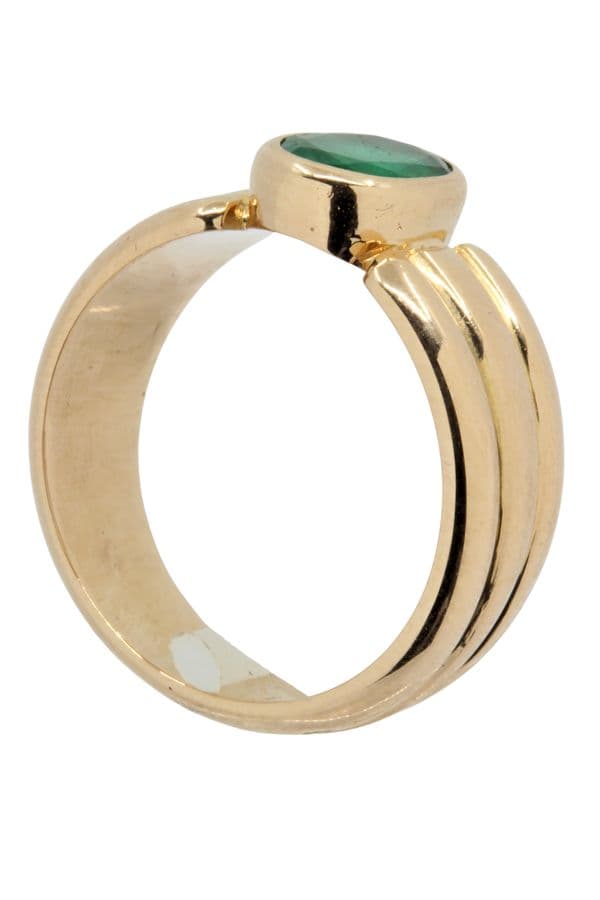 BAGUE MODERNE EMERAUDE — vue 4