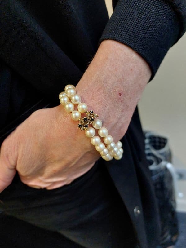 BRACELET PERLES DE CULTURE 2 RANGS — vue 2