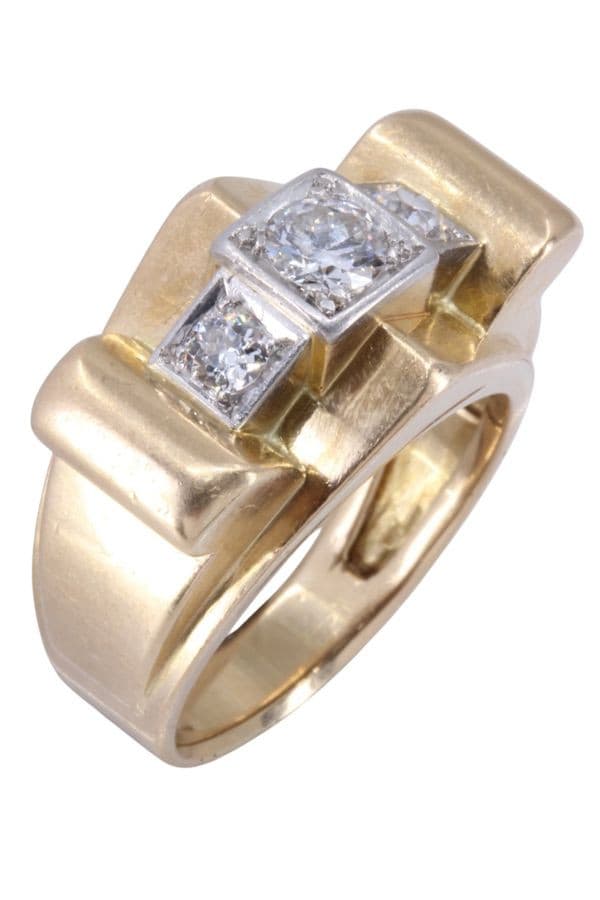 BAGUE TANK DIAMANTS — vue 3