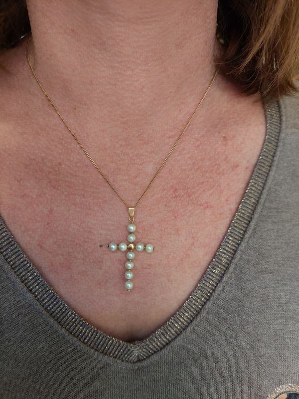 CROIX PERLES DE CULTURE — vue 2