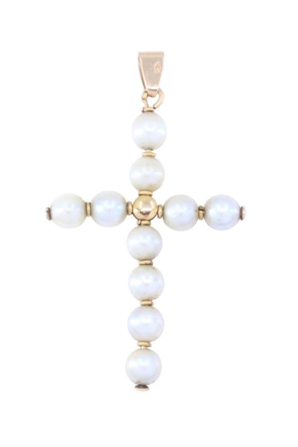 CROIX PERLES DE CULTURE — vue 1