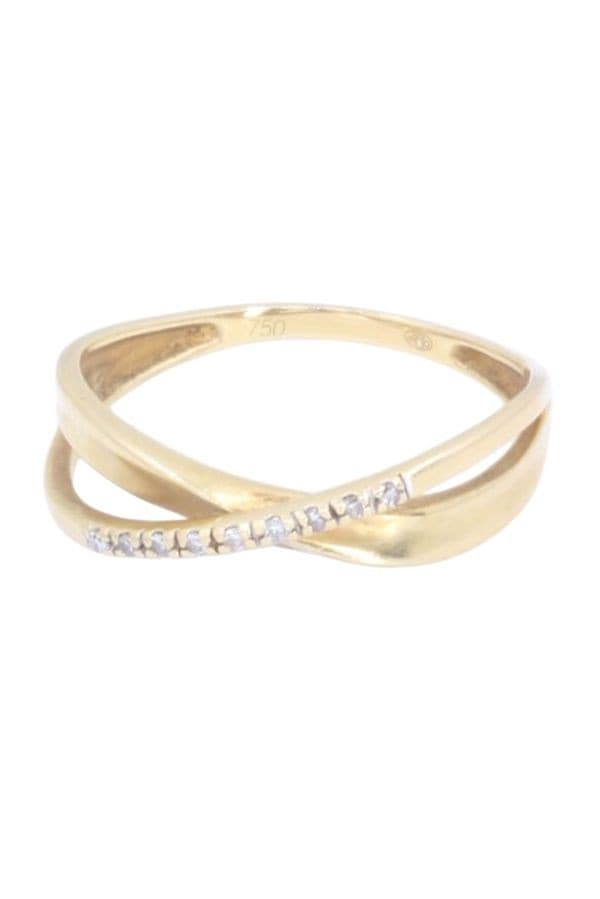 BAGUE MODERNE ENTRELACÉE DIAMANTS — vue 6