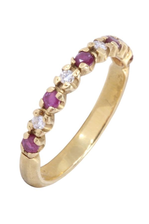 DEMI-ALLIANCE RUBIS ET DIAMANTS — vue 3