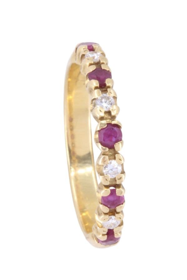 DEMI-ALLIANCE RUBIS ET DIAMANTS — vue 4