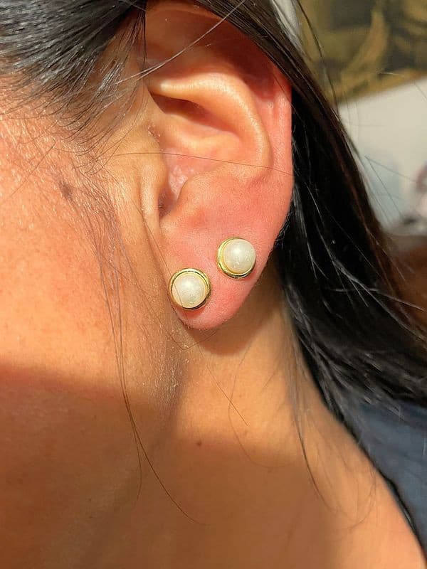 BOUCLES D'OREILLES PERLES — vue 2