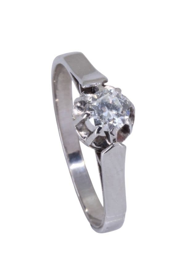 SOLITAIRE ANCIEN DIAMANT 0.28 CARAT — vue 4