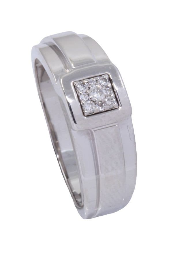 BAGUE MODERNE DIAMANTS — vue 4