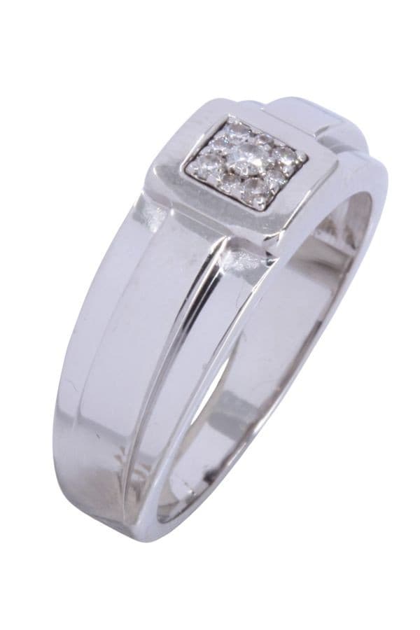 BAGUE MODERNE DIAMANTS — vue 3