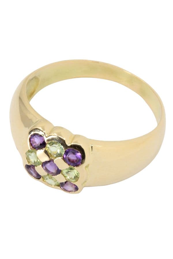 BAGUE TOURMALINES ET AMETHYSTES — vue 2