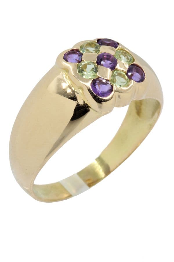 BAGUE TOURMALINES ET AMETHYSTES — vue 3