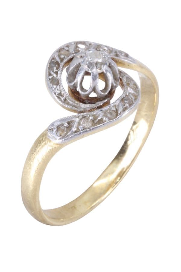 BAGUE TOURBILLON  ART-NOUVEAU — vue 4