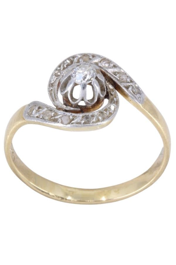 BAGUE TOURBILLON  ART-NOUVEAU — vue 1
