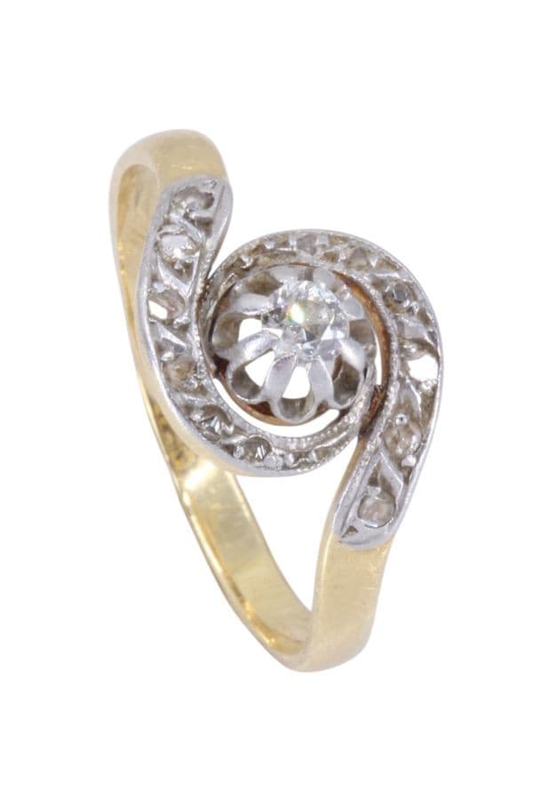 BAGUE TOURBILLON  ART-NOUVEAU — vue 3
