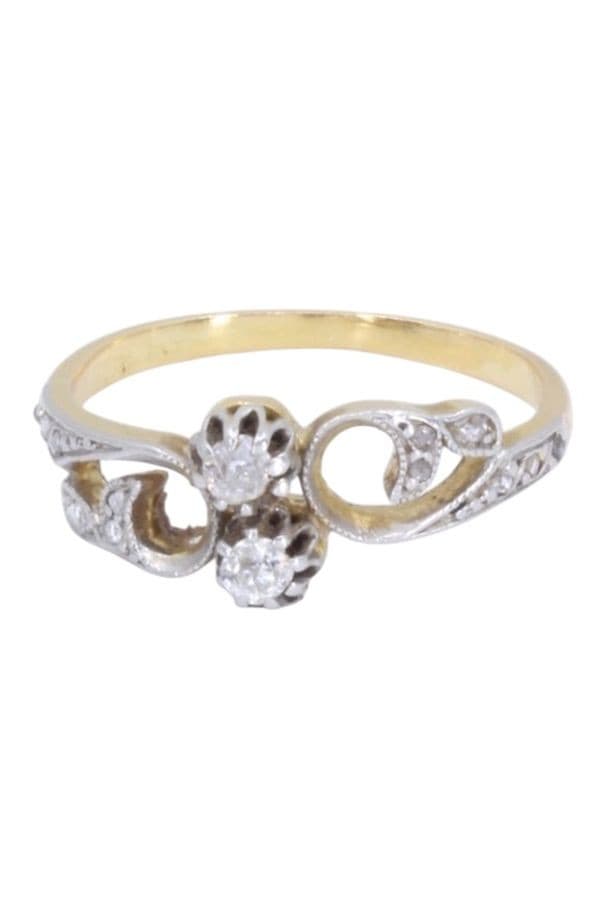 BAGUE DIAMANTS ART-NOUVEAU — vue 6