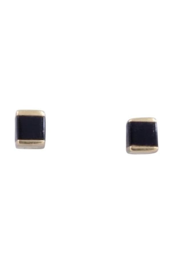 BOUCLES D'OREILLES CLOUS ONYX — vue 1