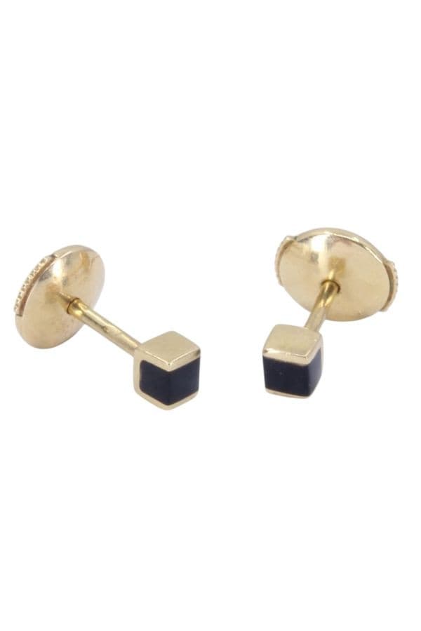 BOUCLES D'OREILLES CLOUS ONYX — vue 3