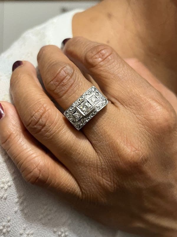 BAGUE TANK DIAMANTS — vue 2