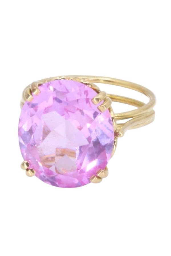 BAGUE ANCIENNE SAPHIR ROSE — vue 6
