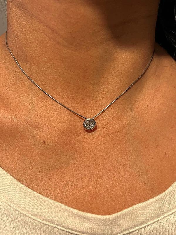 COLLIER MODERNE DIAMANTS PRINCESSE — vue 2