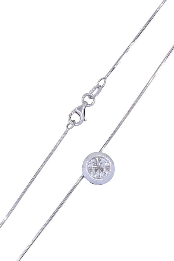 COLLIER MODERNE DIAMANTS PRINCESSE — vue 3