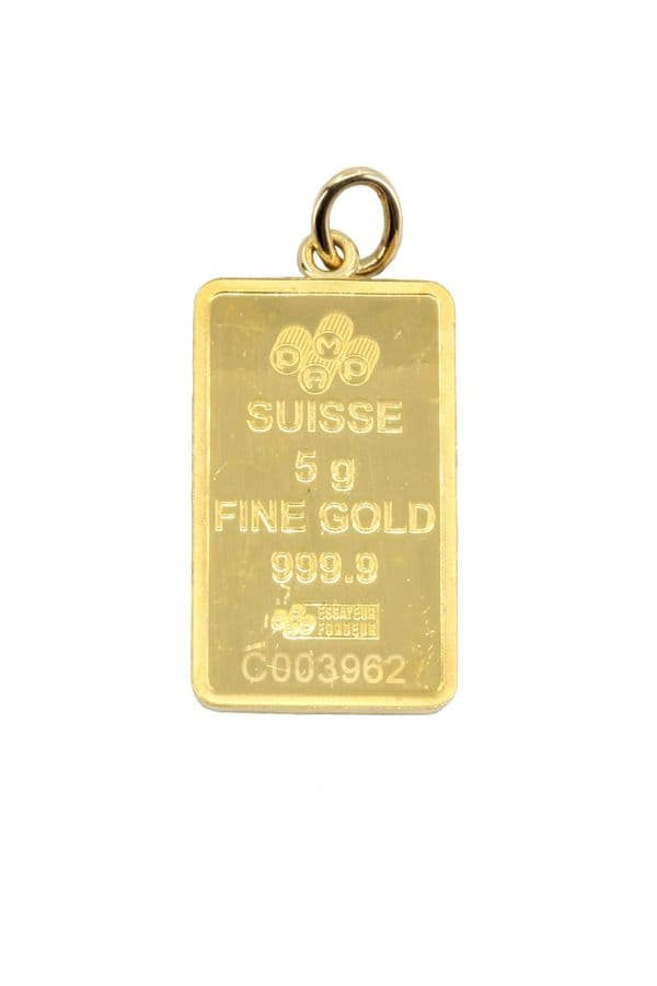 PENDENTIF LINGOTIN 5 GRAMMES " LAKSHMI" — vue 2