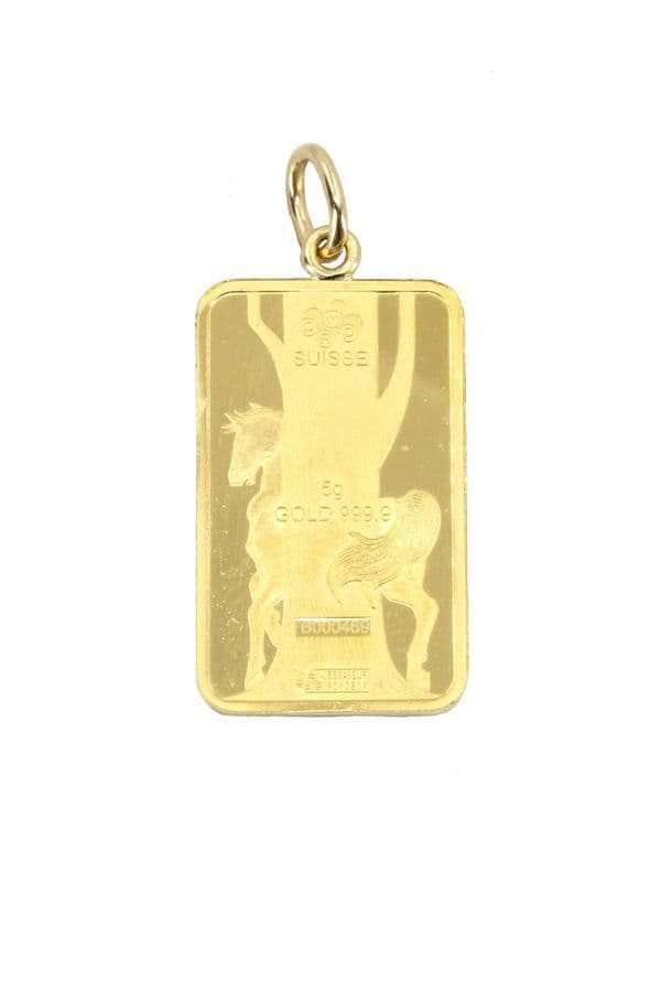PENDENTIF LINGOTIN 5 GRAMMES — vue 1