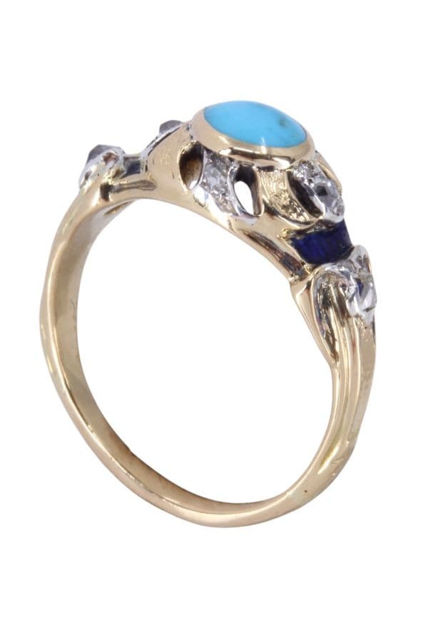 BAGUE ANCIENNE ÉMAIL — vue 4