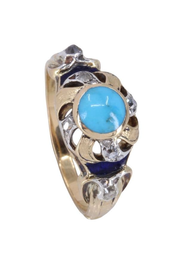 BAGUE ANCIENNE ÉMAIL — vue 5