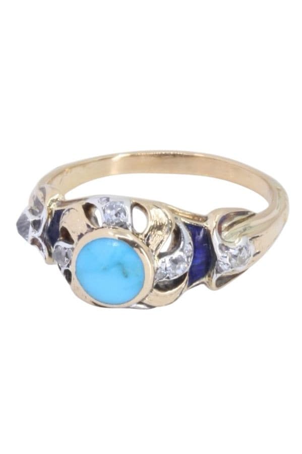 BAGUE ANCIENNE ÉMAIL — vue 6
