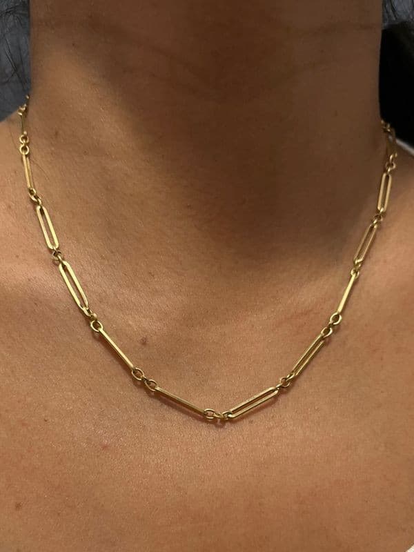 COLLIER ANCIEN MAILLE ALTERNÉE — vue 2