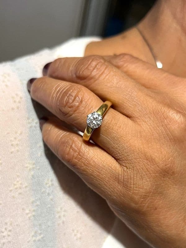 SOLITAIRE DIAMANT 1.04 CARAT — vue 2