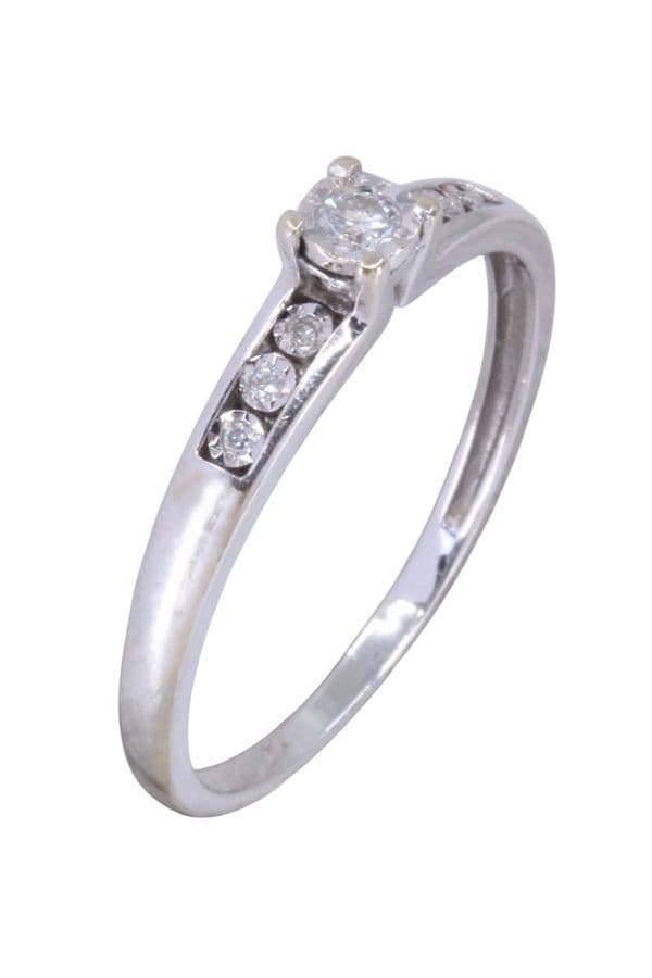BAGUE SOLITAIRE DIAMANTS — vue 3