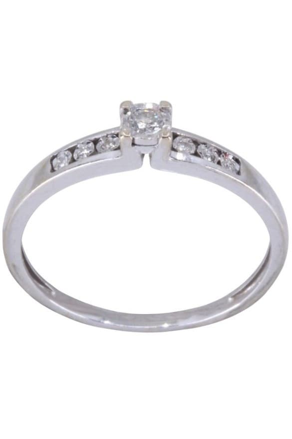 BAGUE SOLITAIRE DIAMANTS — vue 1