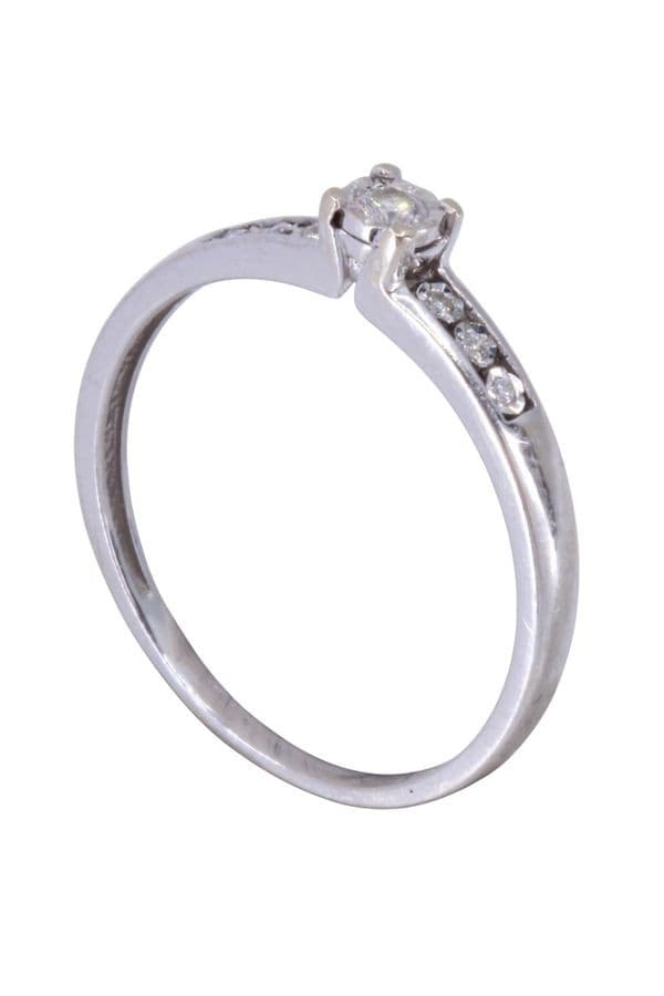 BAGUE SOLITAIRE DIAMANTS — vue 4