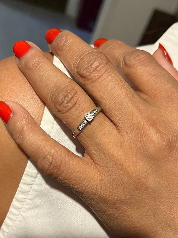 BAGUE SOLITAIRE DIAMANTS — vue 2