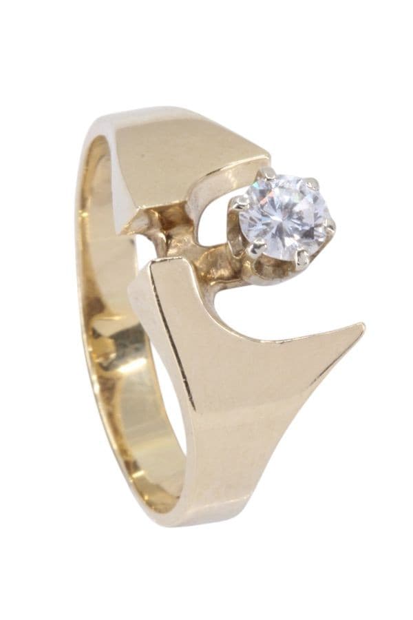 SOLITAIRE MODERNE DIAMANT 0.30 CARAT — vue 4