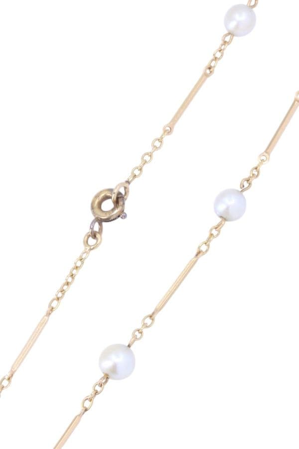 COLLIER ANCIEN PERLES — vue 3