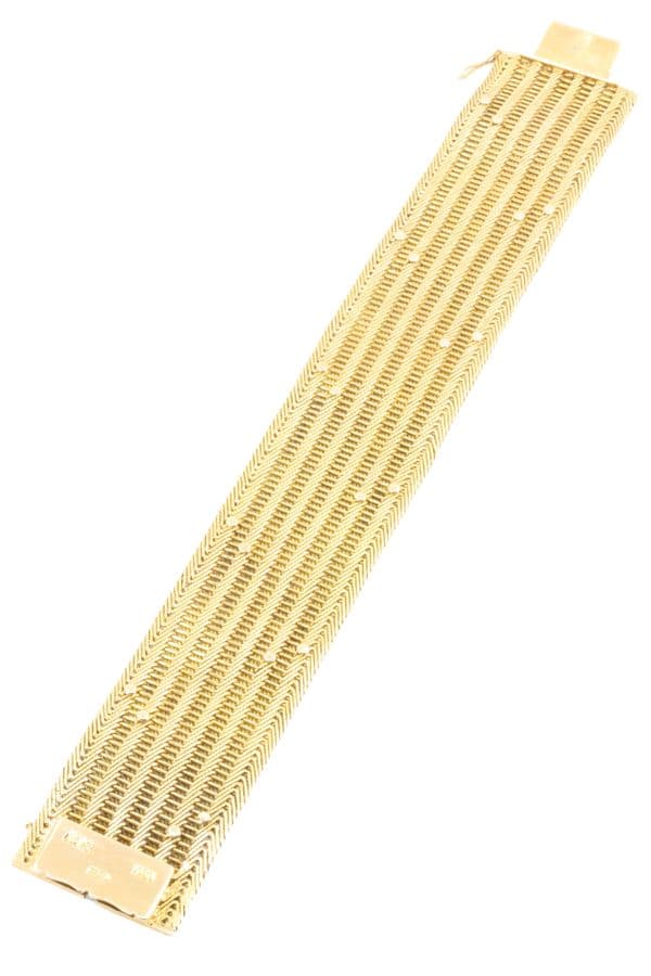 BRACELET TRESSÉ ANNÉES 60' SAPHIRS ET DIAMANTS — vue 5
