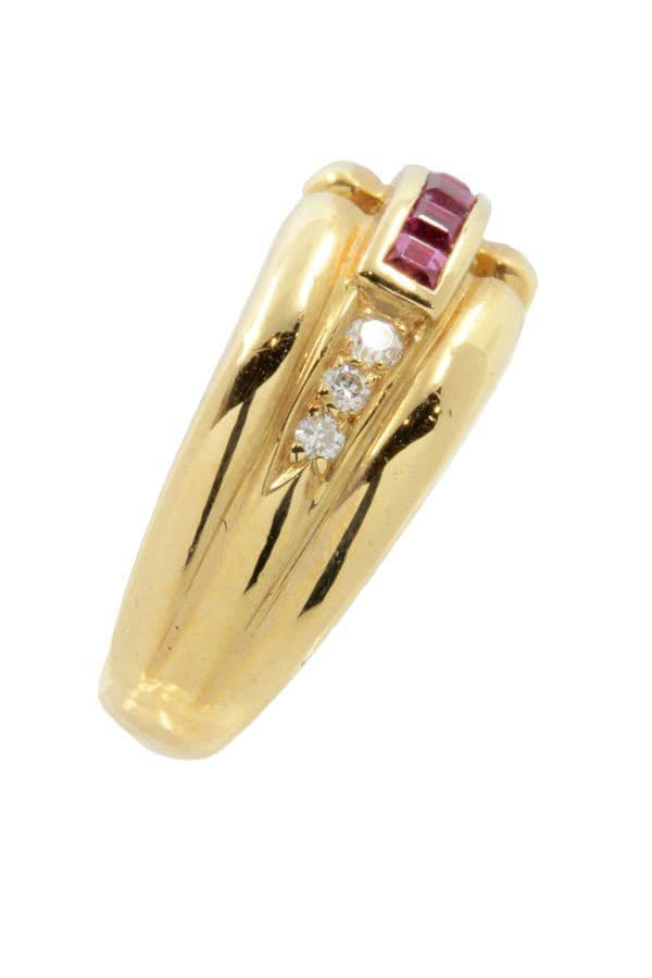 BAGUE RUBIS ET DIAMANTS — vue 4