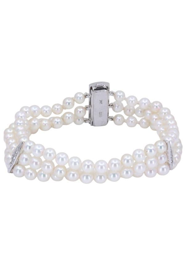 BRACELET 3 RANGS PERLES — vue 3