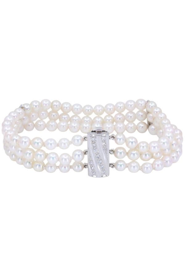 BRACELET 3 RANGS PERLES — vue 1