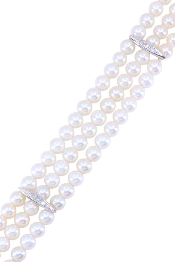 BRACELET 3 RANGS PERLES — vue 4