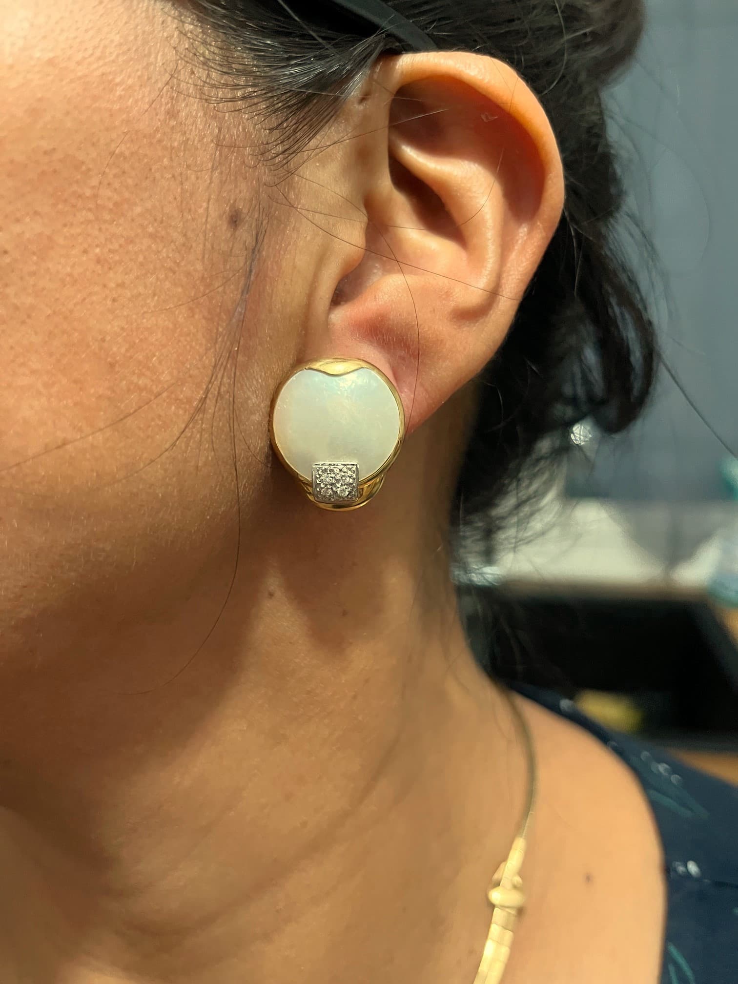 BOUCLES D'OREILLES NACRE — vue 2