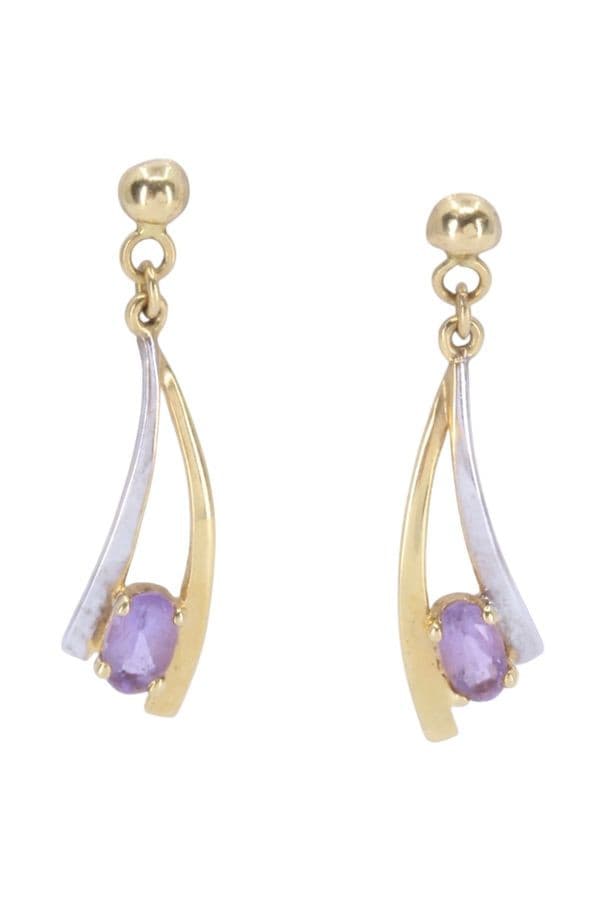 BOUCLES D'OREILLES AMÉTHYSTE — vue 1