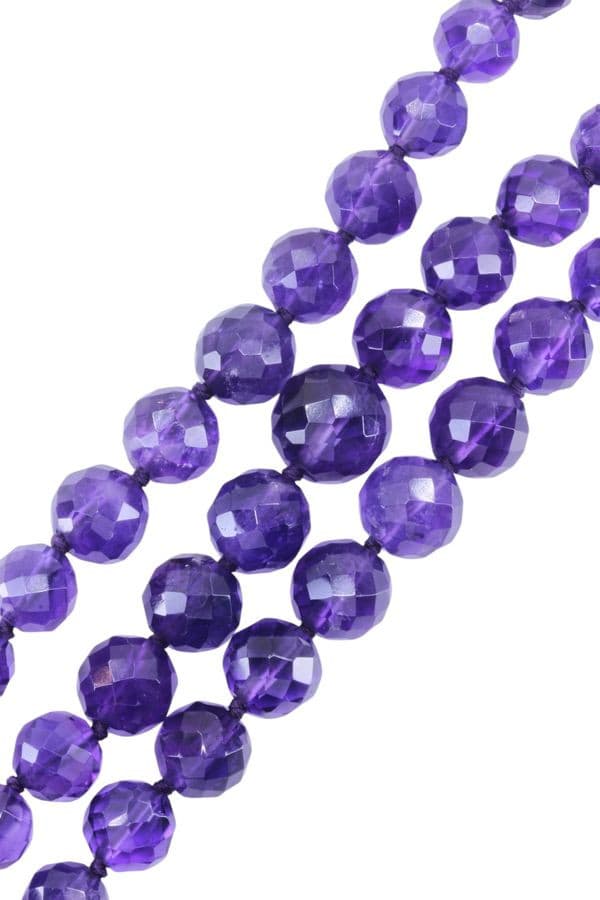 BRACELET 3 RANGS AMÉTHYSTES — vue 2