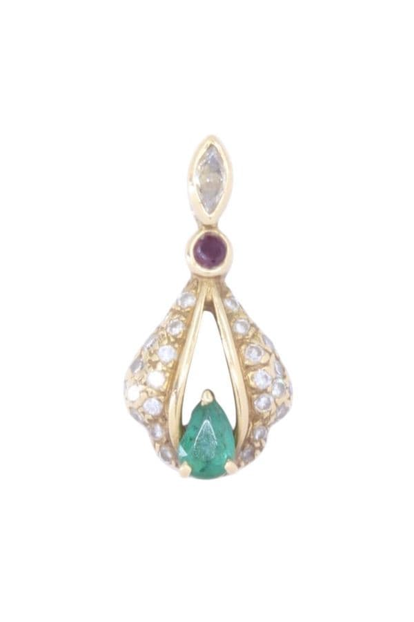 PENDENTIF DIAMANTS — vue 1