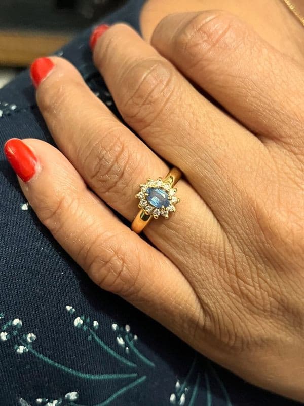 BAGUE MARGUERITE SAPHIR — vue 2